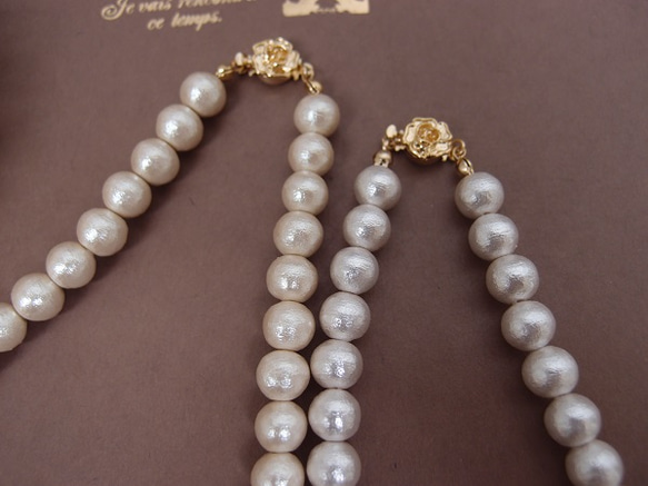 2色展開♪コットンパールネックレス 5枚目の画像