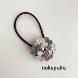 レース編みコスモスのお花ブローチ オレンジ ブローチ nokopuku 通販