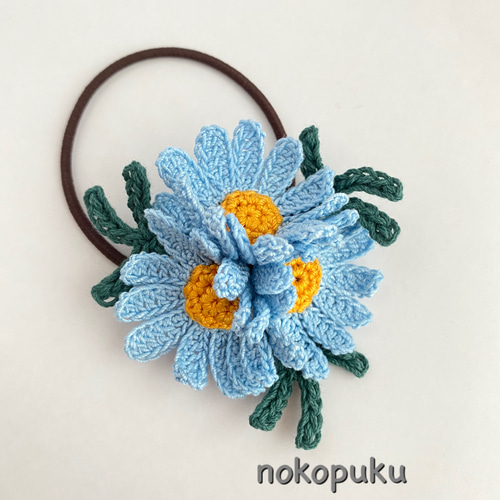 ヘアゴム キッズ 花 2個セット フレッシュマーガレット ベビー
