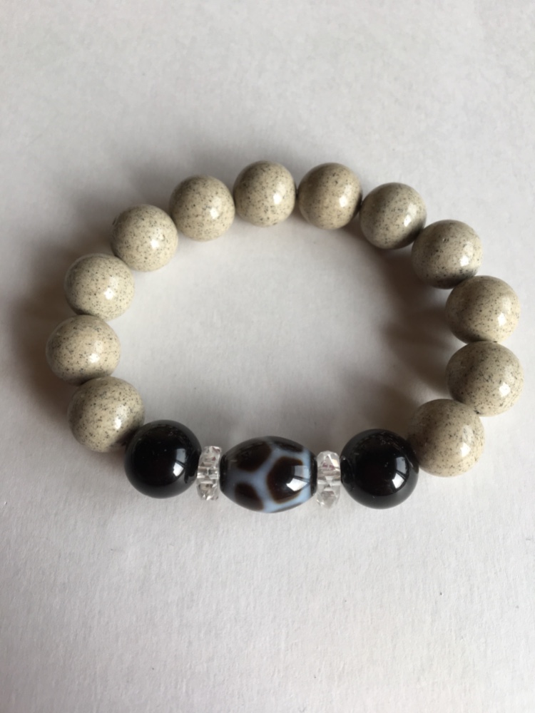 チベット天珠（亀甲長壽天珠2） （亀甲長寿天珠 亀甲長寿六眼  