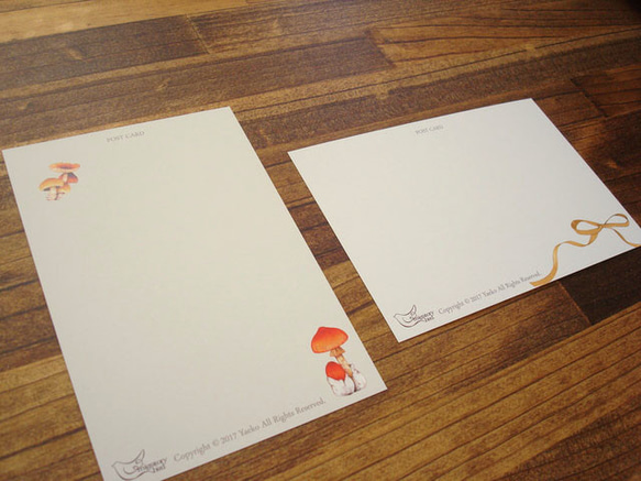 うさぎとミミズクのポストカードセット 3枚目の画像