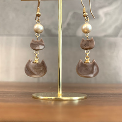 猫 マーブルver. ピアス（フック・チェーン） chixi 通販 12773973