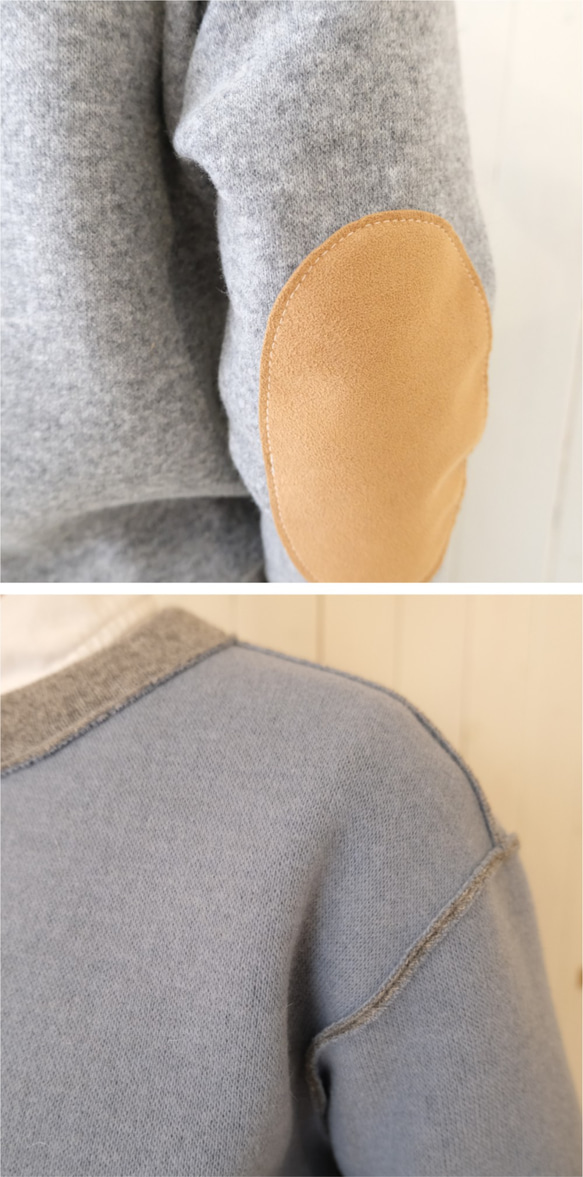 * 3tone 2way sweater * light gray & light blue 第3張的照片