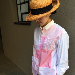 patchwork blouse - pink - 第4張的照片