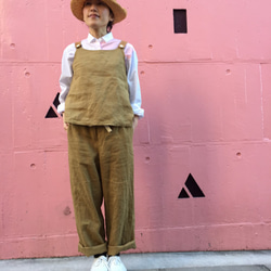 two tone rough linen tops   brown gold 第8張的照片