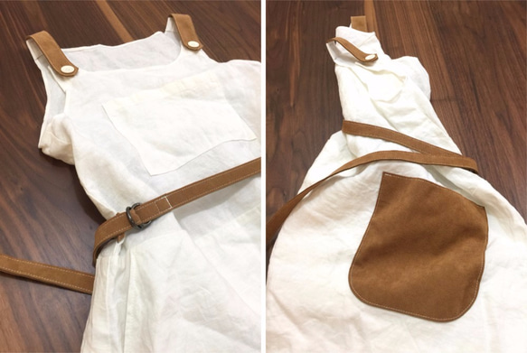 white linen one-piece　“ 2tone rough 1piece  ” 第2張的照片