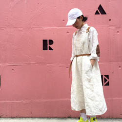 white linen one-piece　“ 2tone rough 1piece  ” 第3張的照片