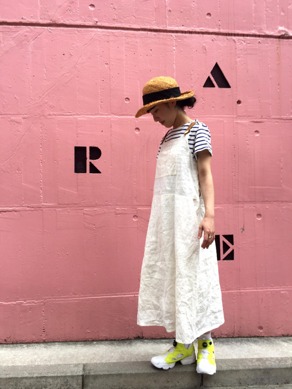 white linen one-piece　“ 2tone rough 1piece  ” 第8張的照片