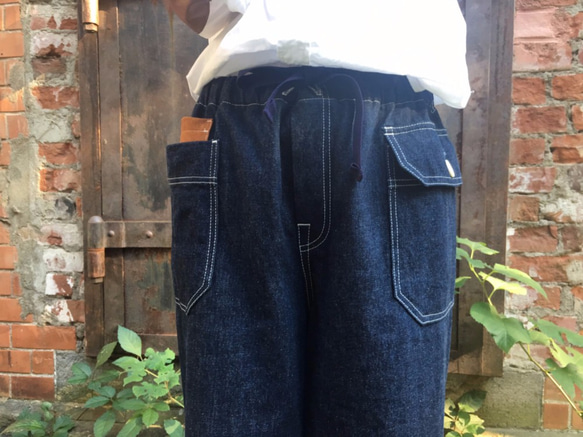 indigo　denim pants　* two tone rough pants * 第1張的照片