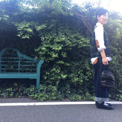 indigo　denim pants　* two tone rough pants * 第5張的照片