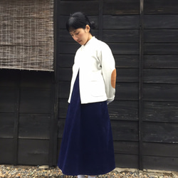 corduroy one-piece　“ 2tone rough 1piece  ”  deep sea navy 第4張的照片