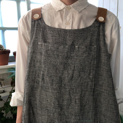 two tone rough one piece   monotone check 第2張的照片