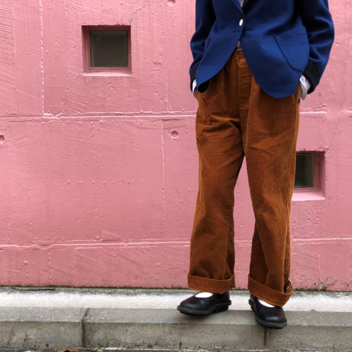 お仕立て承ります♪ 』コーデュロイパンツ クラシックオレンジ ロング