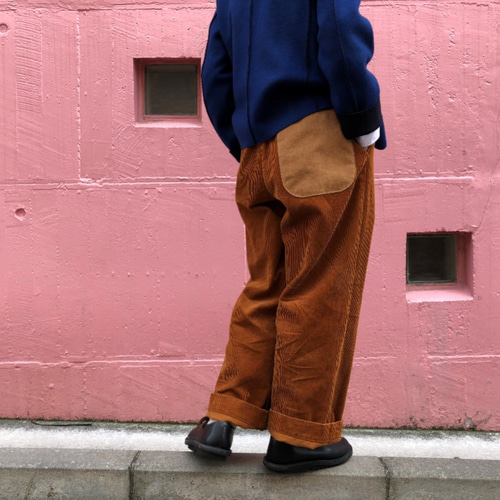 お仕立て承ります♪ 』コーデュロイパンツ クラシックオレンジ ロング