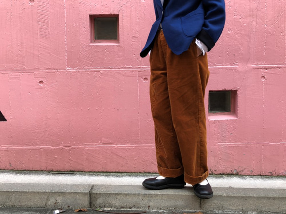 corduroy pants　chick orange 第8張的照片