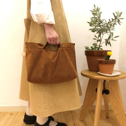 suede tote　* one tone 2way tote * 　c/#01 ecru 第3張的照片