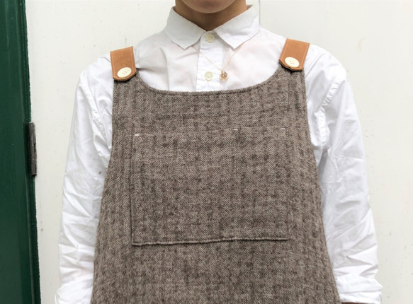 French linen × Shetland wool one-piece 第7張的照片