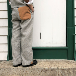 French linen × Shetland wool pants 第1張的照片