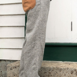 French linen × Shetland wool pants 第8張的照片