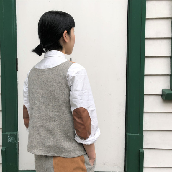 French linen × Shetland wool  tops 第3張的照片