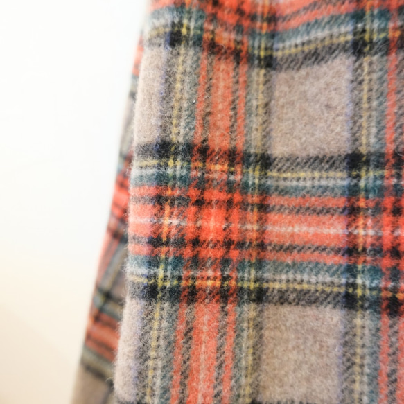 wool check chick skirt 第4張的照片