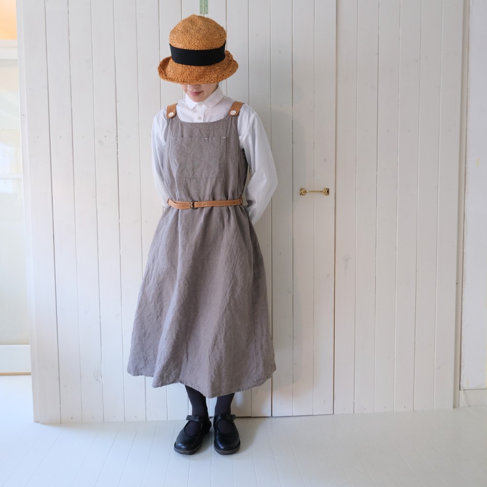 『お仕立て承ります♪』リネン ワンピース　light gray