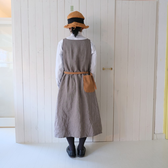 two tone rough one piece  light gray 第4張的照片