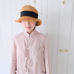 linen atelier coat　pink gray 第2張的照片