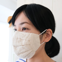 リネンのエチケットマスク　linen × cotton-linen　生成 3枚目の画像