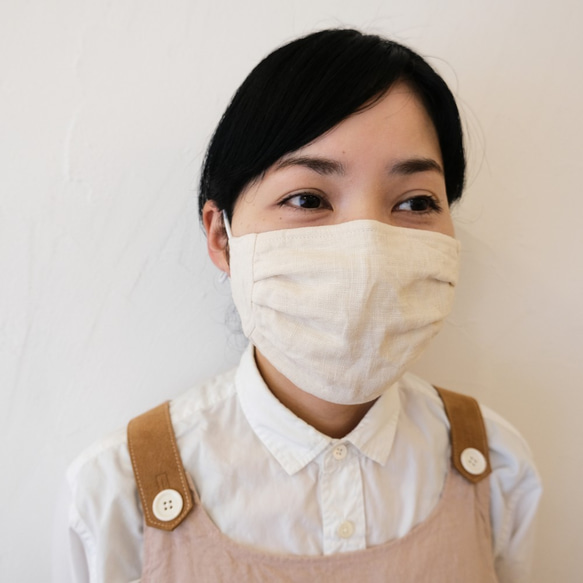 リネンのエチケットマスク　linen × cotton-linen　生成 7枚目の画像