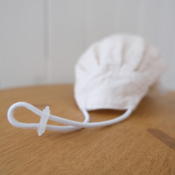 リネンのエチケットマスク　linen × cotton-linen　若草色 6枚目の画像