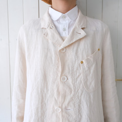 linen atelier coat　ecru 第7張的照片