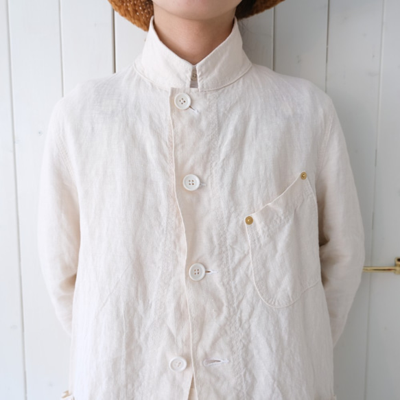 linen atelier coat　ecru 第9張的照片