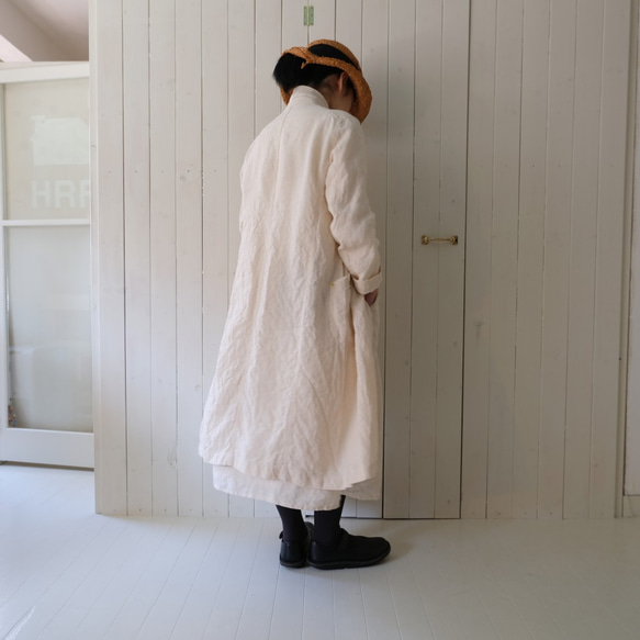 linen atelier coat　ecru 第10張的照片