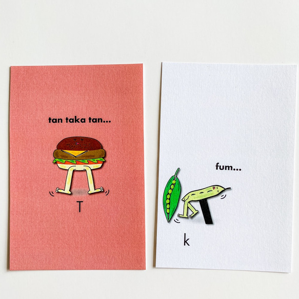 hamburger & edamame2 グラフィックアートポストカード2点セット【受注制作】 1枚目の画像