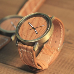 【※受注生産】s-watch / wood pattern Beige　 1枚目の画像