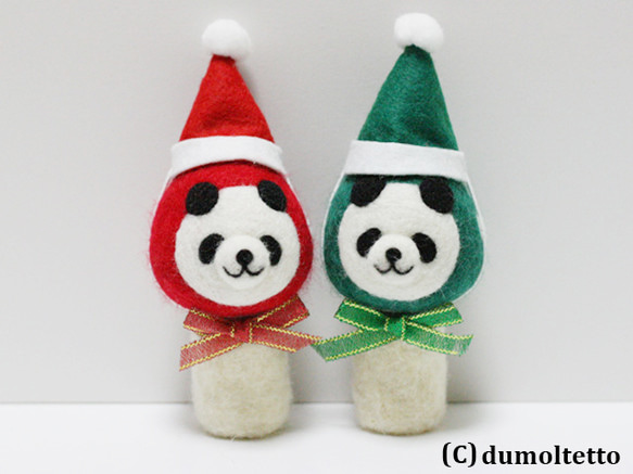 Christmasienipam！キノコパンダマスコットセット 1枚目の画像