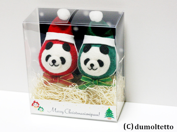 Christmasienipam！キノコパンダマスコットセット 3枚目の画像