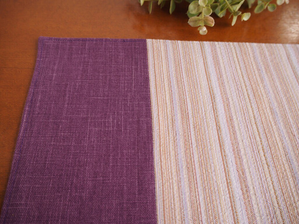 しじら織りのランチョンマット(紫×薄紫） 3枚目の画像
