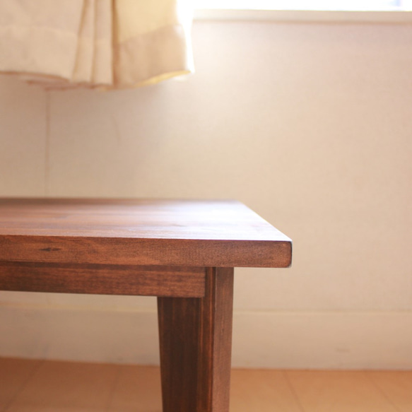 シンプルなローテーブル・アンティークカラー 4枚目の画像