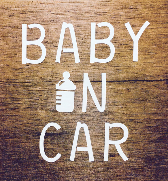 BABY IN CAR 〜シンプル文字〜 1枚目の画像