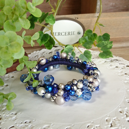 一葉様ハンドメイド♡くしゅくしゅクリップ 水色アイスクリーム②