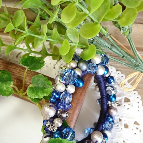 一葉様ハンドメイド♡くしゅくしゅクリップ 水色アイスクリーム② 一葉様ハンドメイド♡くしゅくしゅクリップ 水色アイスクリーム