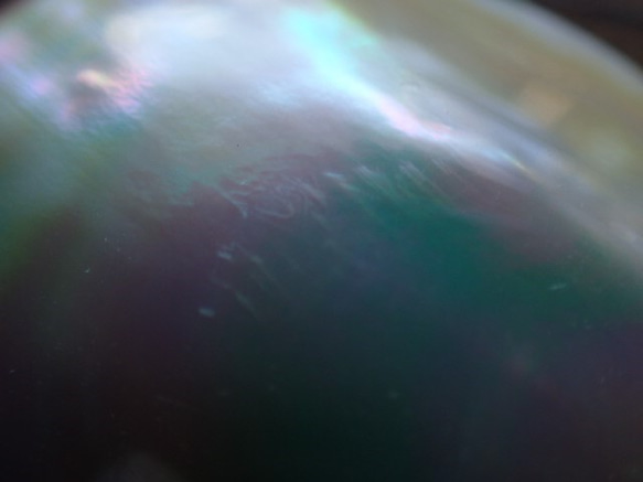 沖縄産夜光貝 ペンダントトップ　滴型 4枚目の画像