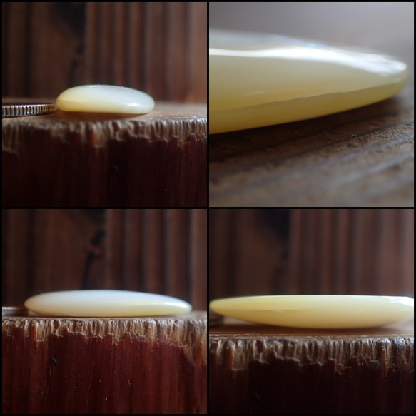フィリピン産白蝶貝　穴なしパーツ変形滴型 6枚目の画像