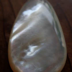 フィリピン産白蝶貝　穴なしパーツ変形滴型 8枚目の画像