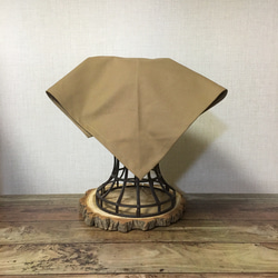 三角巾 バンダナ（小学生〜大人女性向き）カフェ風 カフェオレ 1枚目の画像