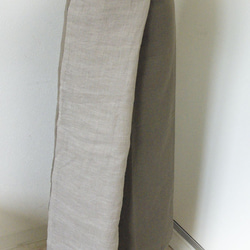 サロンスカート　モカ×リネンガーゼ 1枚目の画像