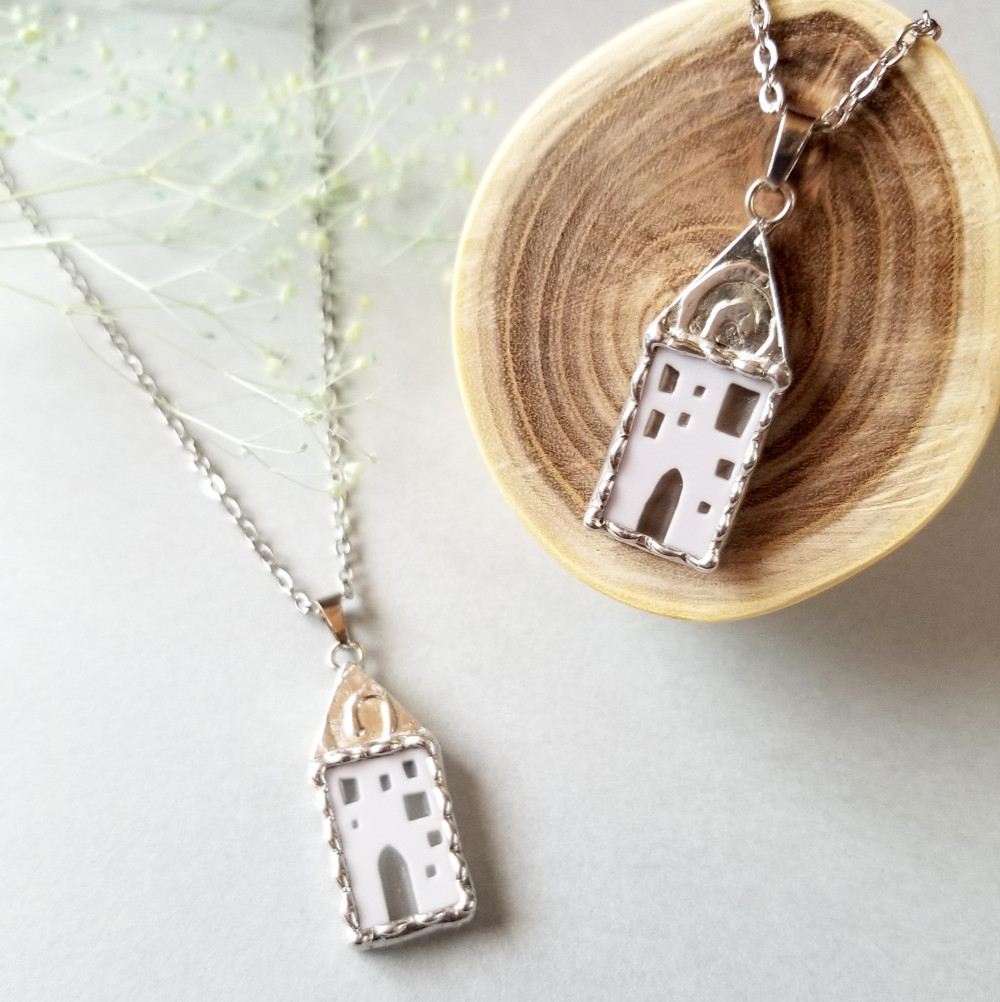 銀晩の家　ネックレス　No.001