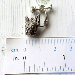 波士頓梗銀製925銀耳環（1對） 第4張的照片